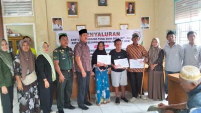 Penyaluran BLT-DD Desa Air Dingin Membantu Penderita Penyakit Menahun Dan Lansia Menjelang Lebaran.