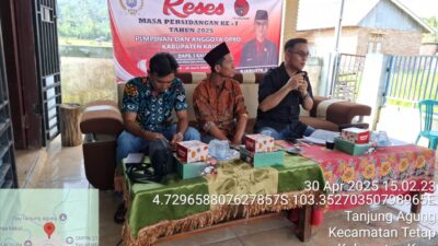 Warga Tanjung Agung Usulkan Empat Pembangunan Prioritas Saat Reses DPRD Kaur