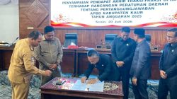 Tujuh Fraksi DPRD Kaur Sepakati Reperda Pertanggungjawaban APBD 2025