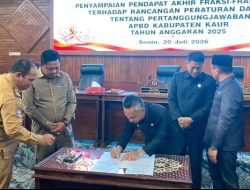 Tujuh Fraksi DPRD Kaur Sepakati Reperda Pertanggungjawaban APBD 2025